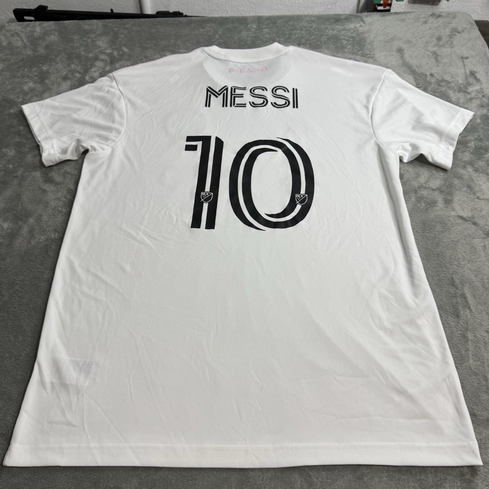 Adidas Lionel Messi Inter Miami CF #10 Men's Jersey White Size L RARE Soccer - Picture 8 of 12